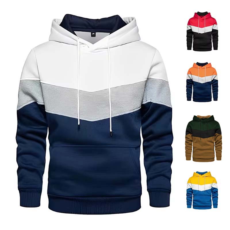 Street Fashion Fall 2025 - 2025 New Men's Patchwork Hoodie Outdoor