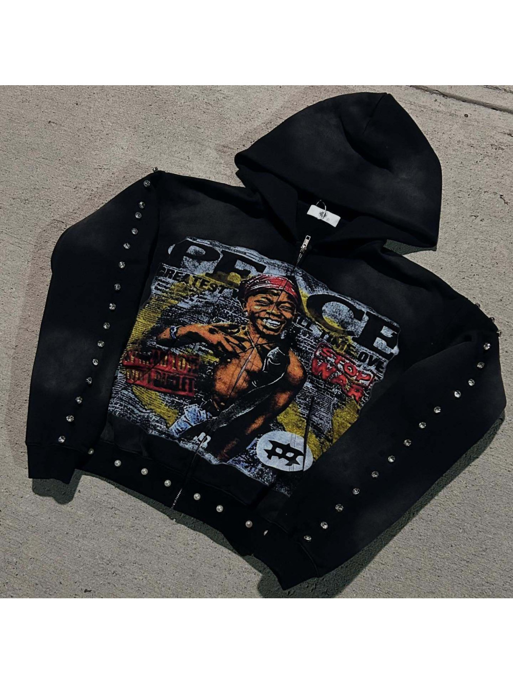 2026 new American hip-hop loos - Street Fashion Zip Up Hoodie ulasan dan harga