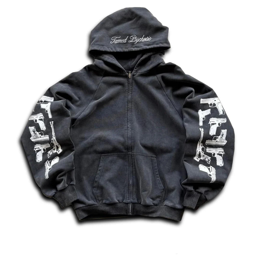 American street style, minorit - Street Fashion Zip Up Hoodie ulasan dan harga