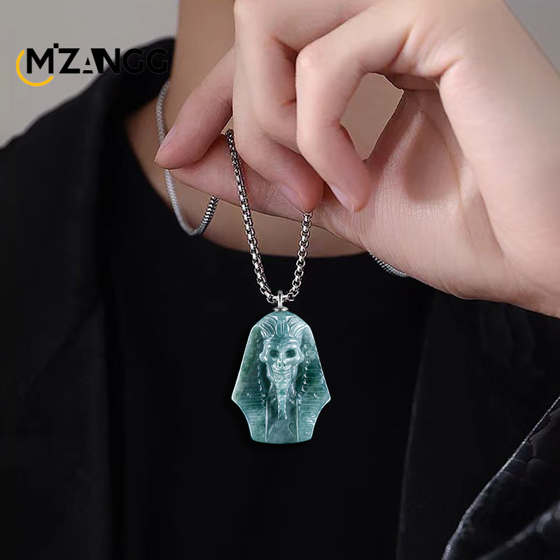 Natural A Goods Blue Water Jad - Street Fashion Necklace ulasan dan harga