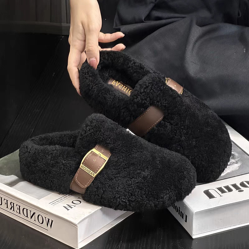 Fashion Lamb Wool Plush Slippe - Street Fashion Clothes ulasan dan harga