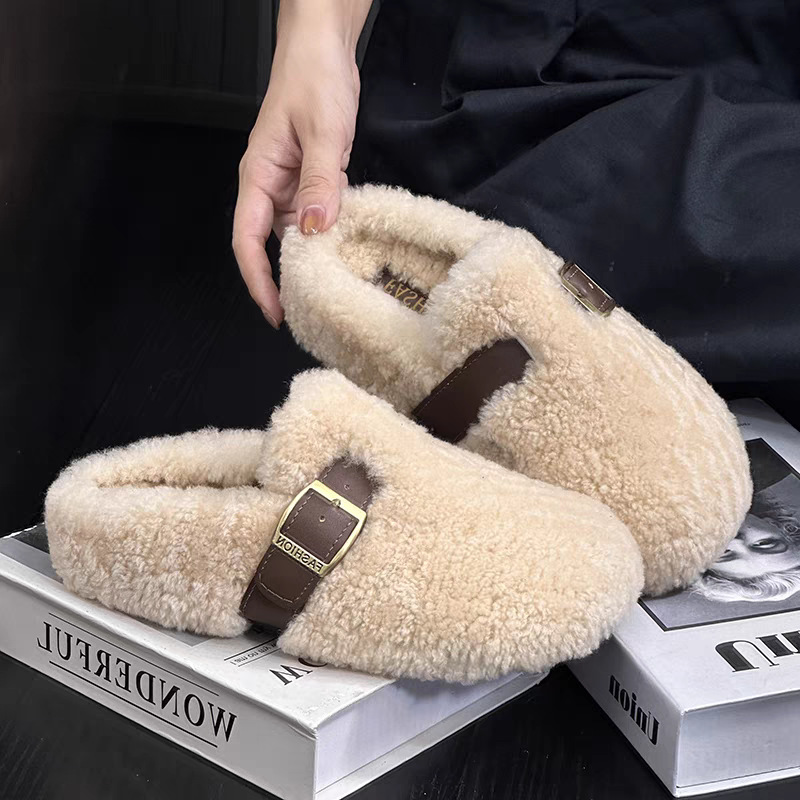 Fashion Lamb Wool Plush Slippe - Street Fashion Clothes ulasan dan harga