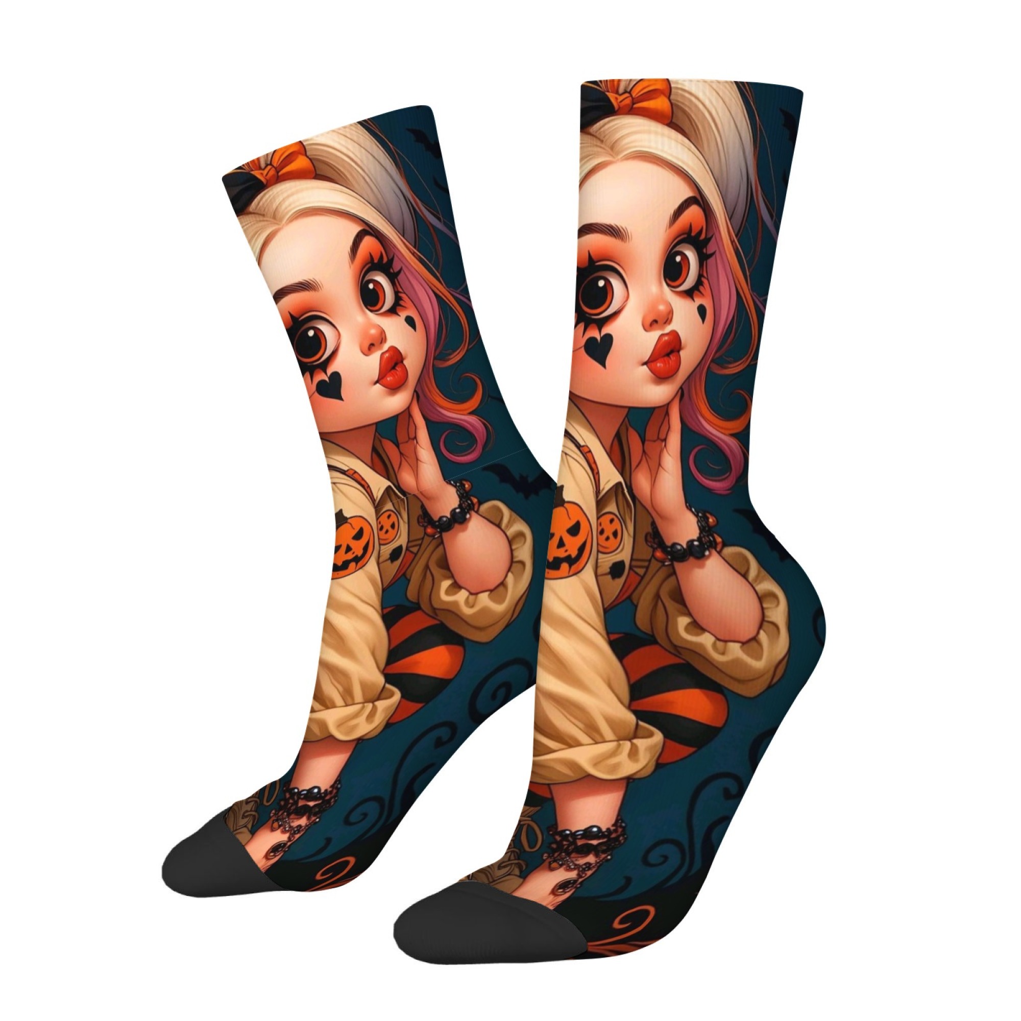 Cartoon Twin-tailed Girl Print - Quirky Street Fashion ulasan dan harga