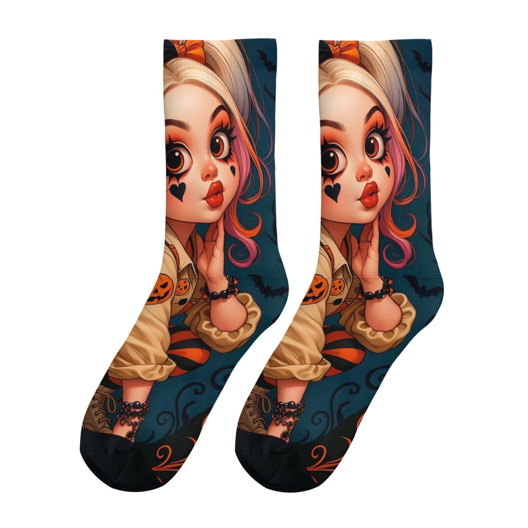 Cartoon Twin-tailed Girl Print - Quirky Street Fashion ulasan dan harga