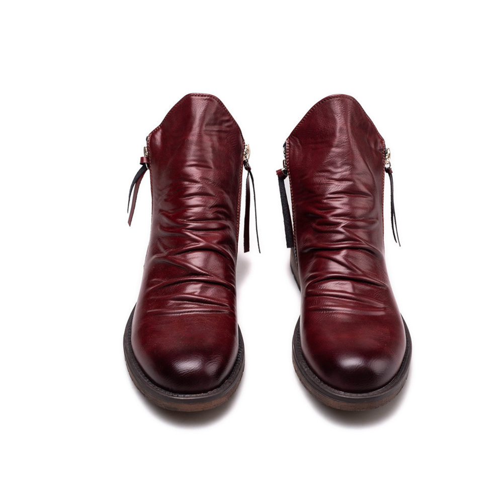 2026 Men's Genuine Leather Vin - Street Fashion Vintage ulasan dan harga