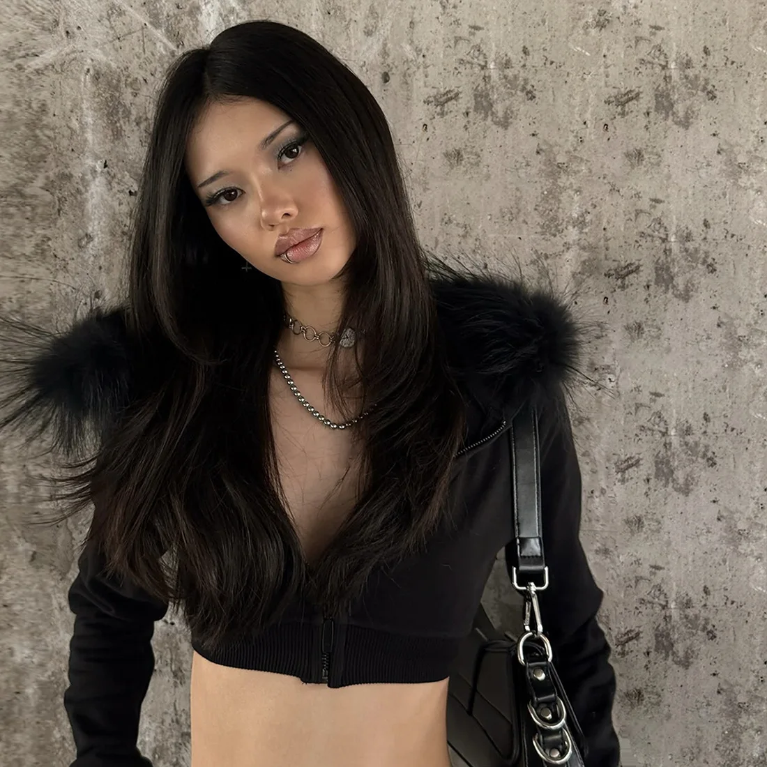 Y2k Gothic Fashion Harajuku In - Street Fashion Zip Up Hoodie ulasan dan harga