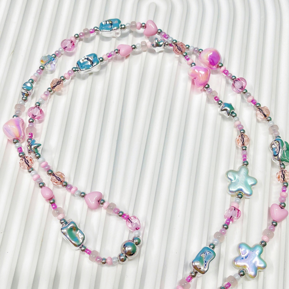 HERLOOK Pastel Y2K Heart Star  - Street Fashion Necklace ulasan dan harga