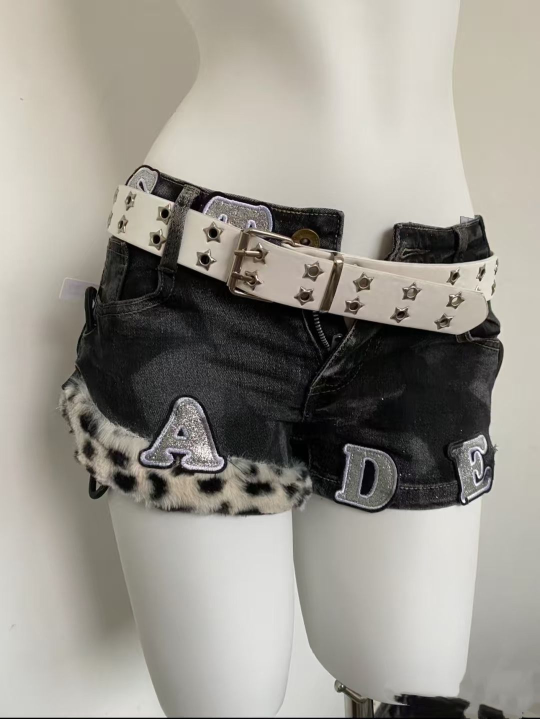 Y2k Embroidered Patch Denim Sh - Street Fashion Jeans ulasan dan harga