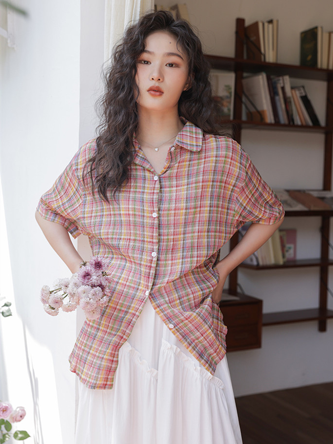 Summer New Women Turn-down Col - Street Fashion Vintage ulasan dan harga
