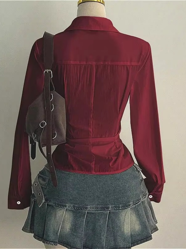 Fashion Long-sleeved Blouses S - Street Fashion Necklace ulasan dan harga