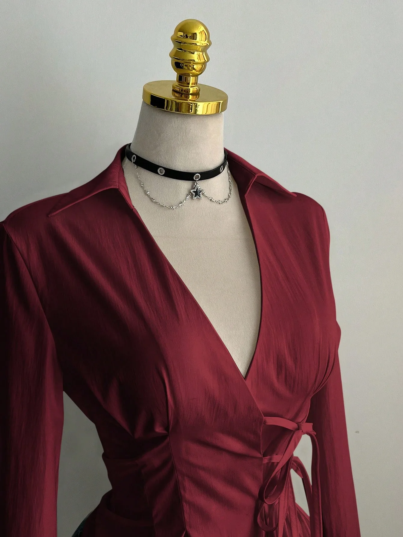 Fashion Long-sleeved Blouses S - Street Fashion Necklace ulasan dan harga