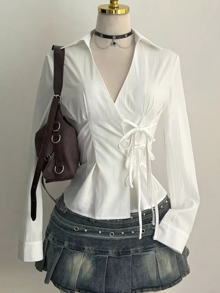 Fashion Long-sleeved Blouses S - Street Fashion Necklace ulasan dan harga