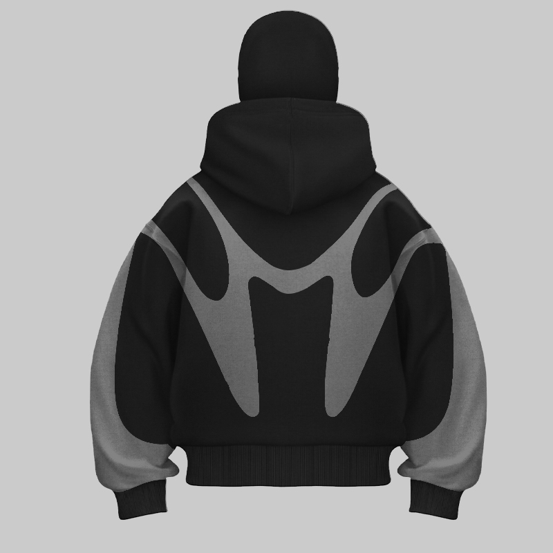 Retro Printed Devil Pattern Do - Street Fashion Zip Up Hoodie ulasan dan harga