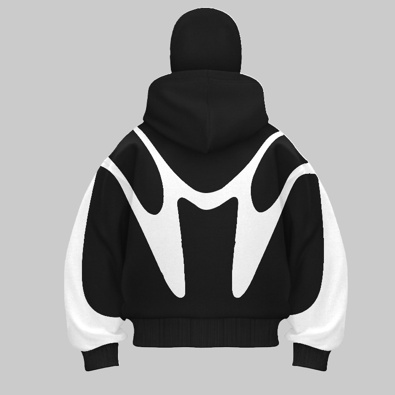 Retro Printed Devil Pattern Do - Street Fashion Zip Up Hoodie ulasan dan harga