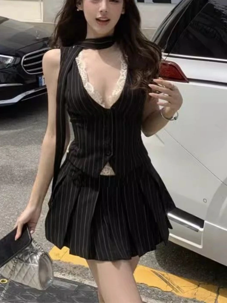 Sexy Lace Retro 2 Pieece Set W - Street Fashion Necklace ulasan dan harga