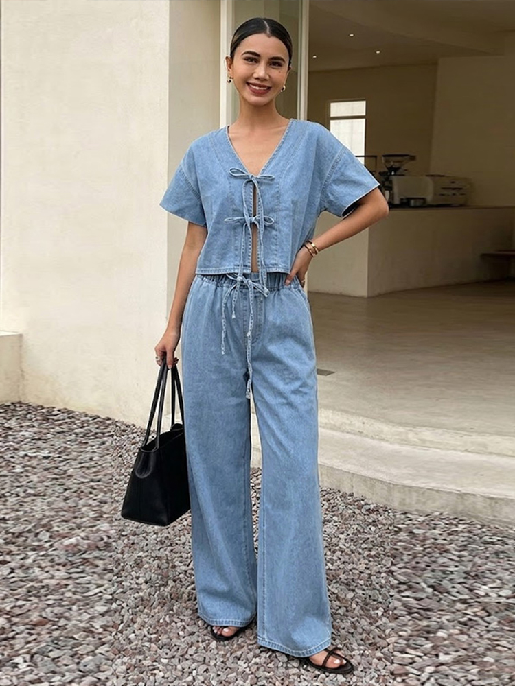 Casual Short Sleeve V Neck Lac - Street Fashion Necklace ulasan dan harga