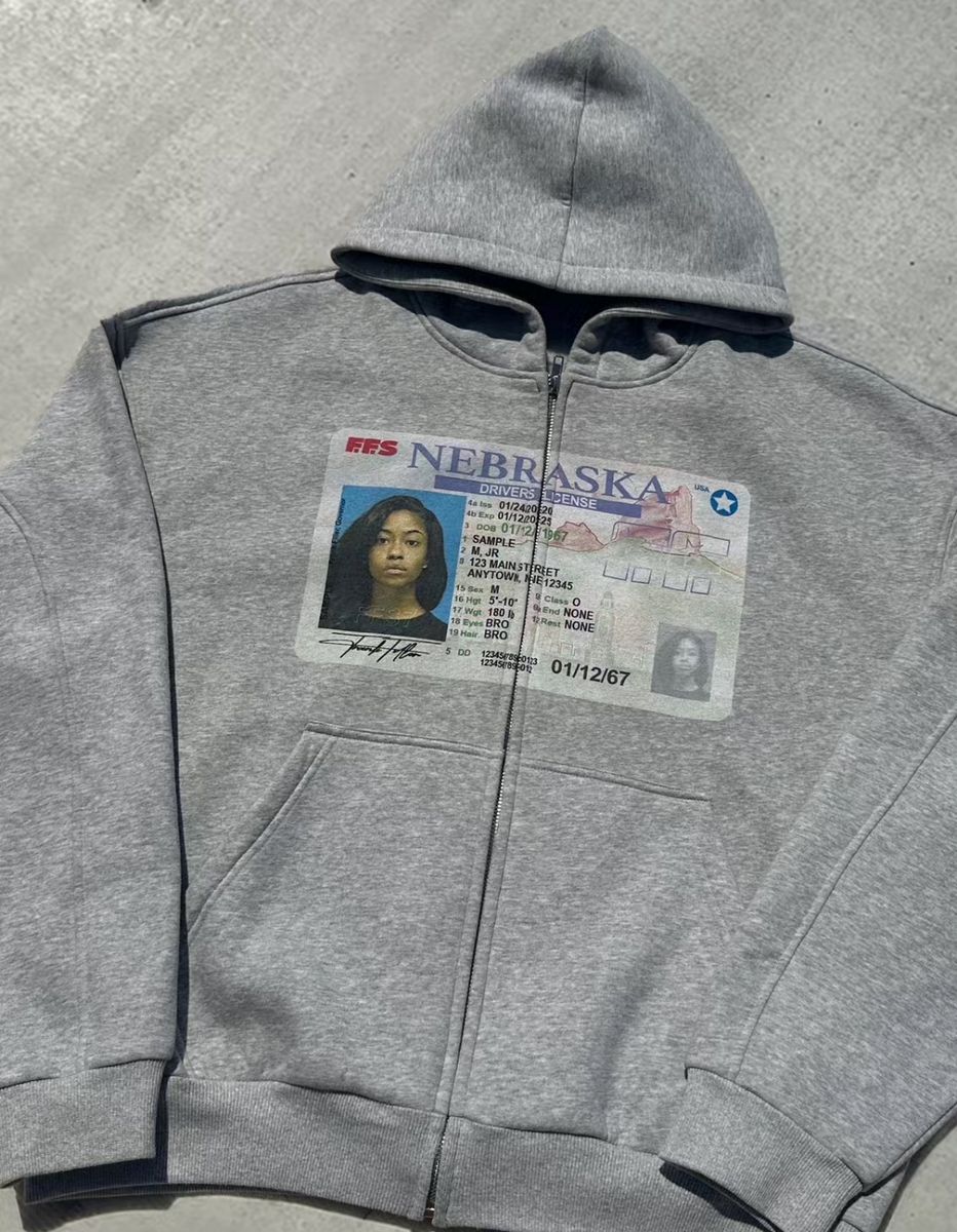 Y2K retro grey zip hoodies fas - Street Style New York Fashion ulasan dan harga