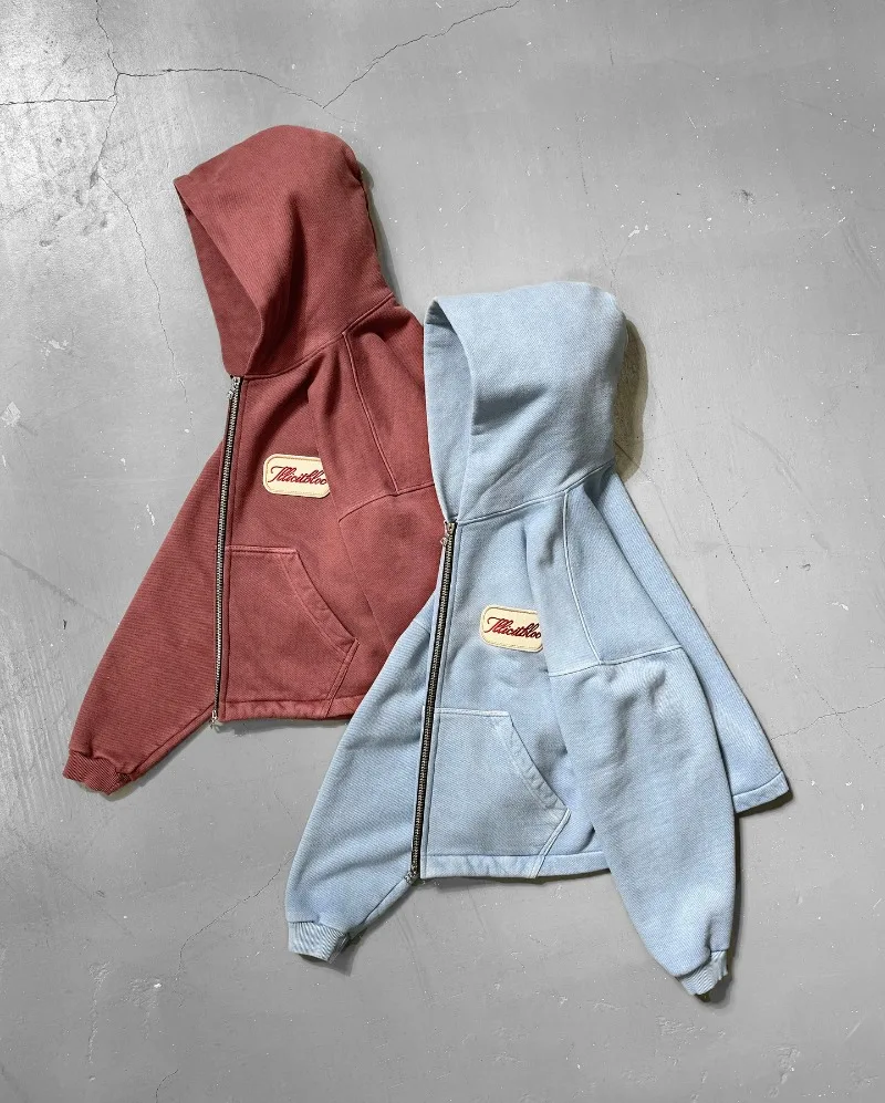 Y2K Fashion New Letter Embroid - Street Fashion Zip Up Hoodie ulasan dan harga
