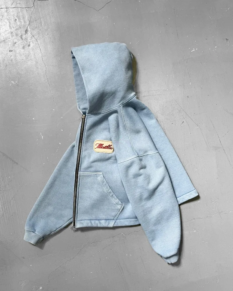 Y2K Fashion New Letter Embroid - Street Fashion Zip Up Hoodie ulasan dan harga