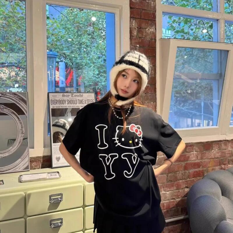 Short-Sleeved Sanrio Summer Pu - Street Fashion Jersey ulasan dan harga