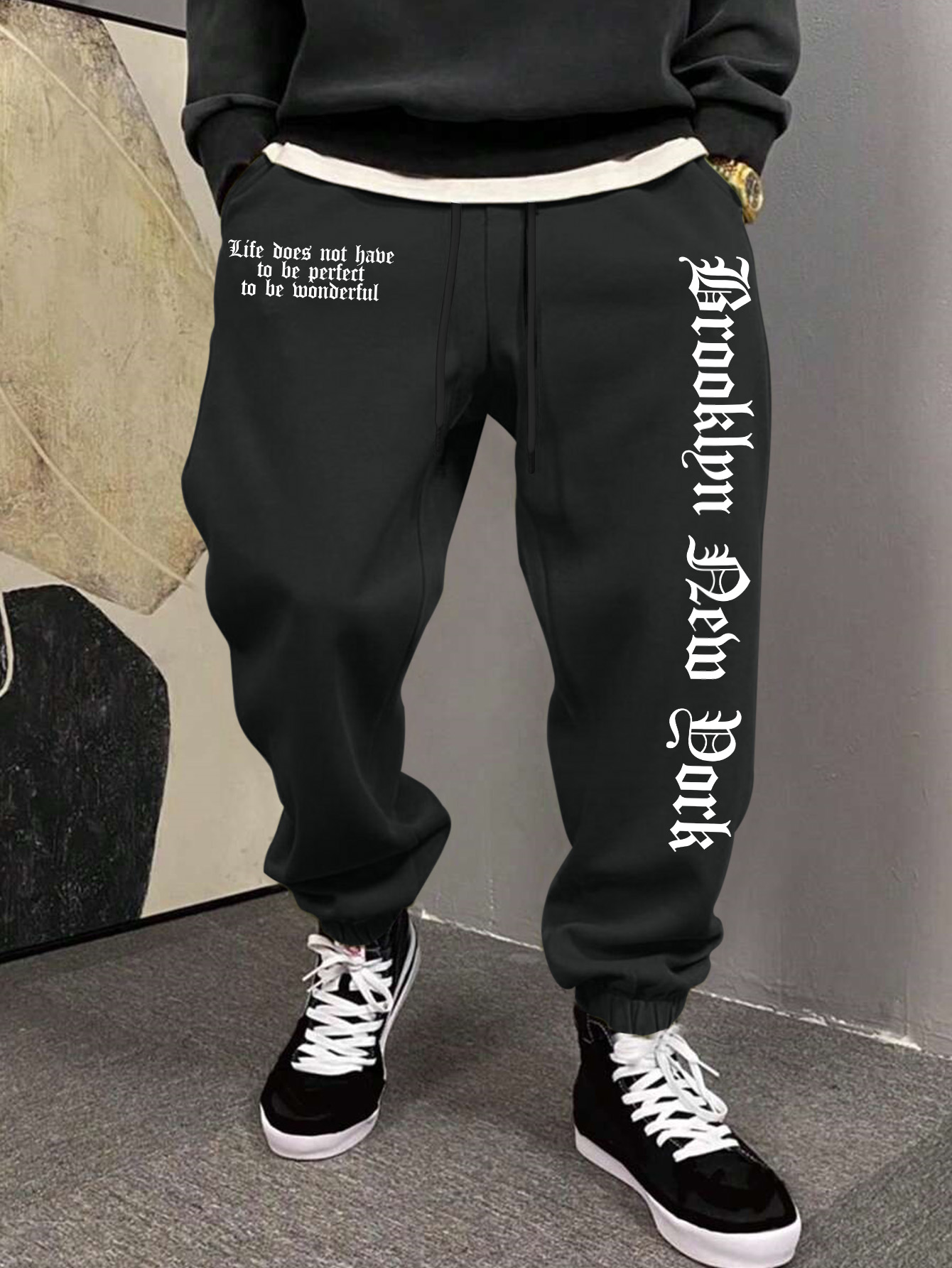 Men's Aesthetic NYC Life Sloga - Street Fashion Nyc ulasan dan harga