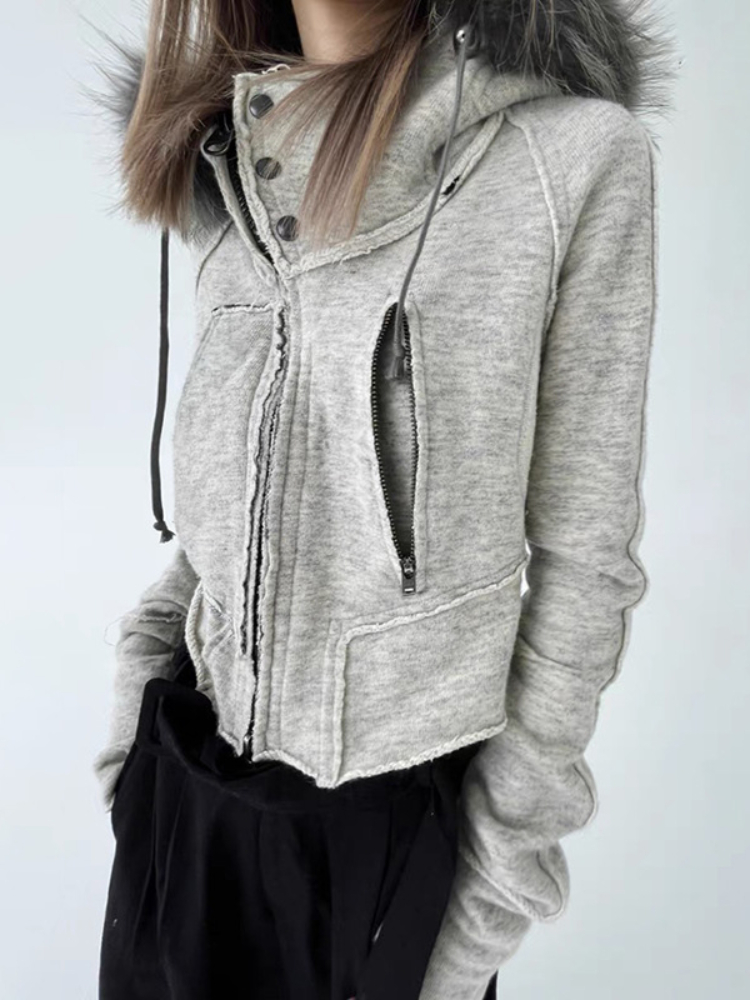 Vintage Fashion Zip Up Women S - Street Fashion Zip Up Hoodie ulasan dan harga