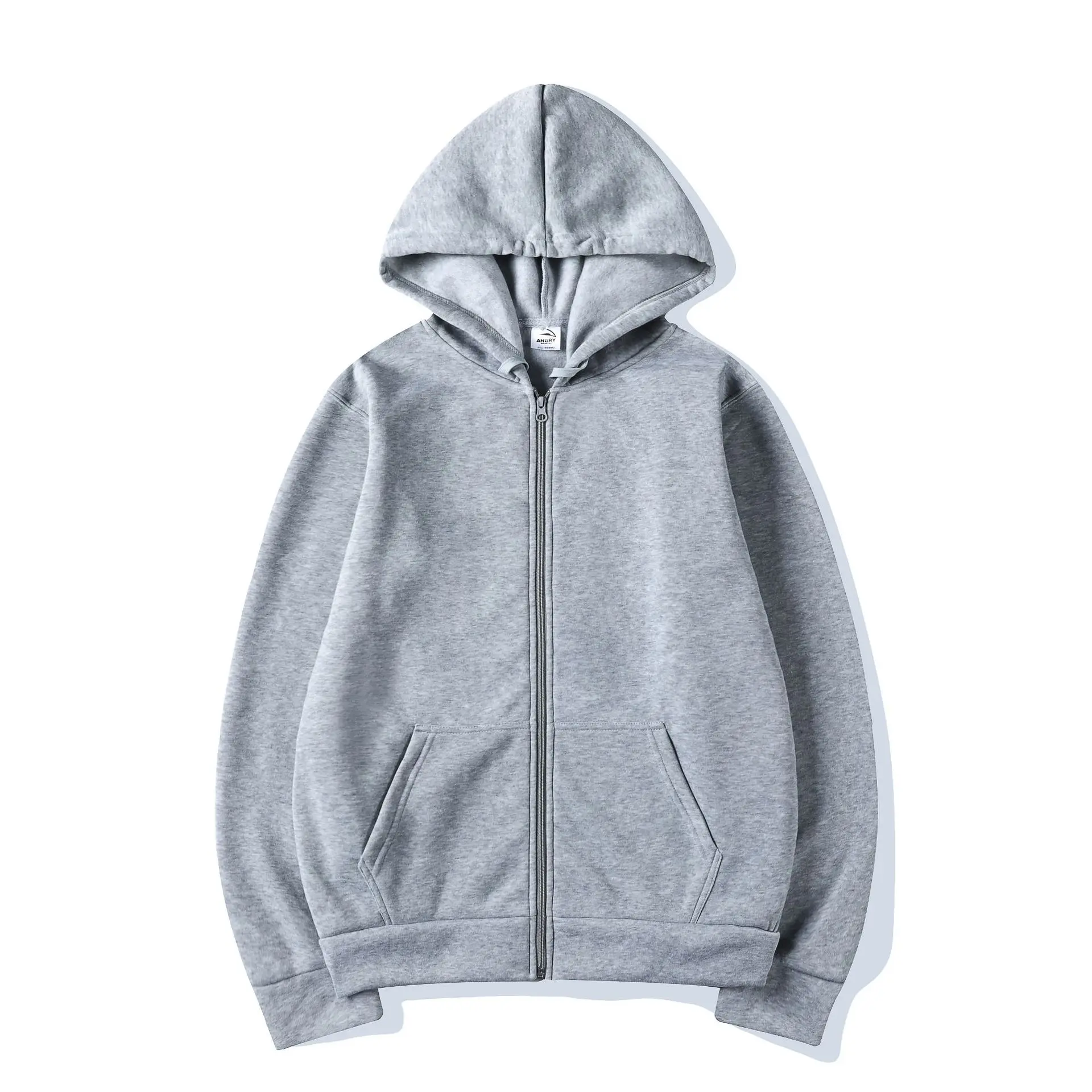 High Street Hoodie Men Solid C - Street Fashion Zip Up Hoodie ulasan dan harga