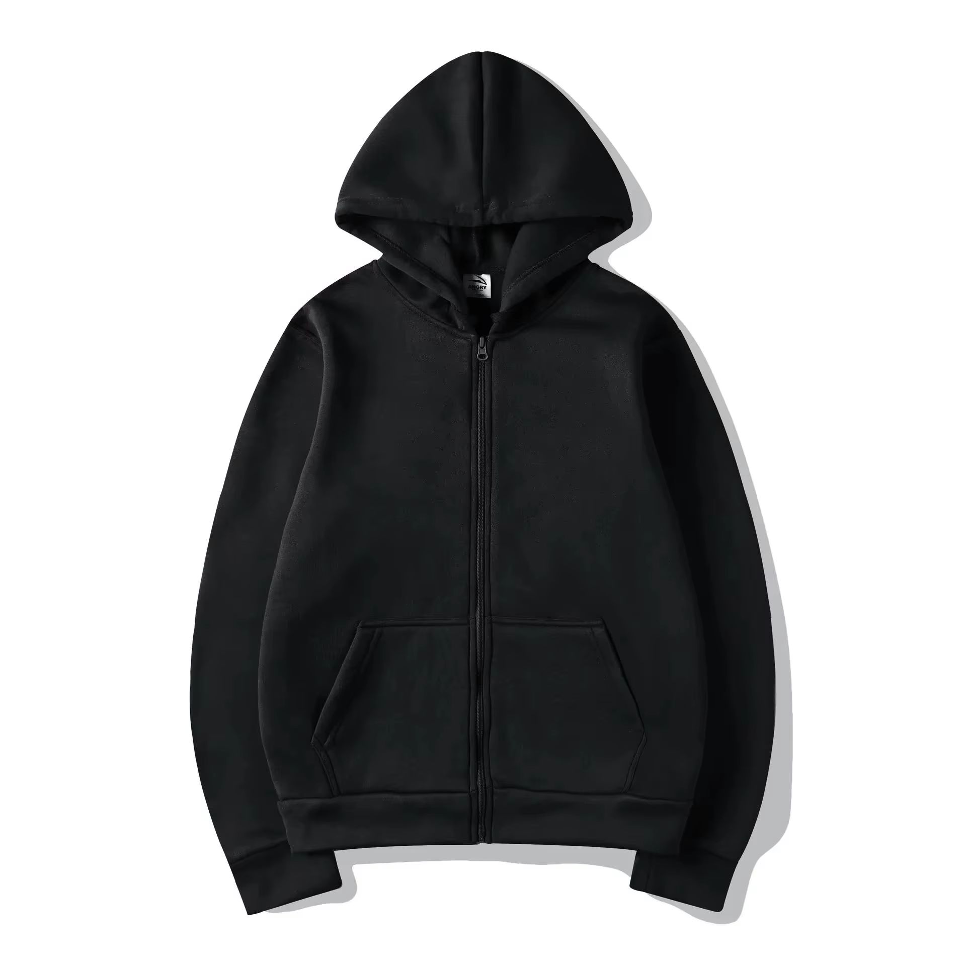 High Street Hoodie Men Solid C - Street Fashion Zip Up Hoodie ulasan dan harga