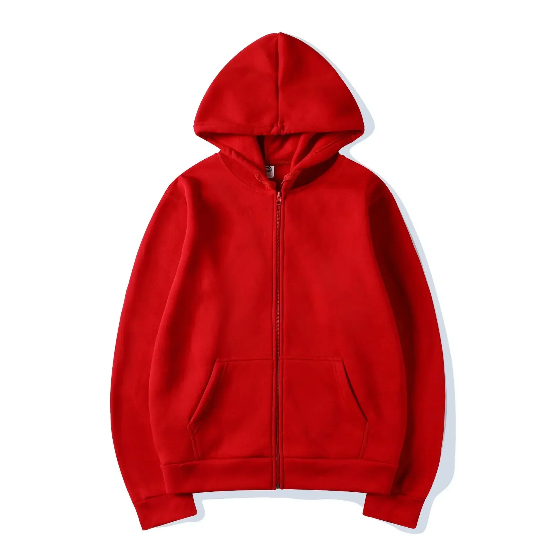 High Street Hoodie Men Solid C - Street Fashion Zip Up Hoodie ulasan dan harga