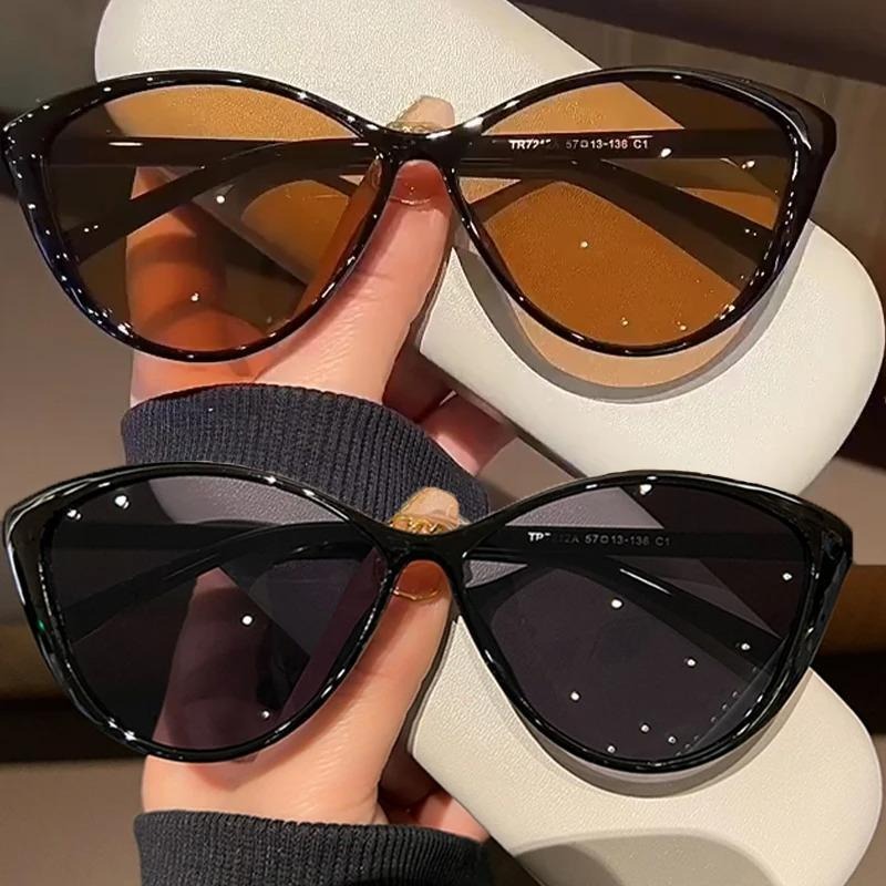 1Pc Retro Frame Cat Eye Sungla - Street Fashion Vintage ulasan dan harga